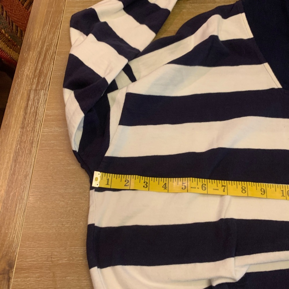 Neiman Marcus Navy and White Striped Sweatshirt - Picture 5 of 10